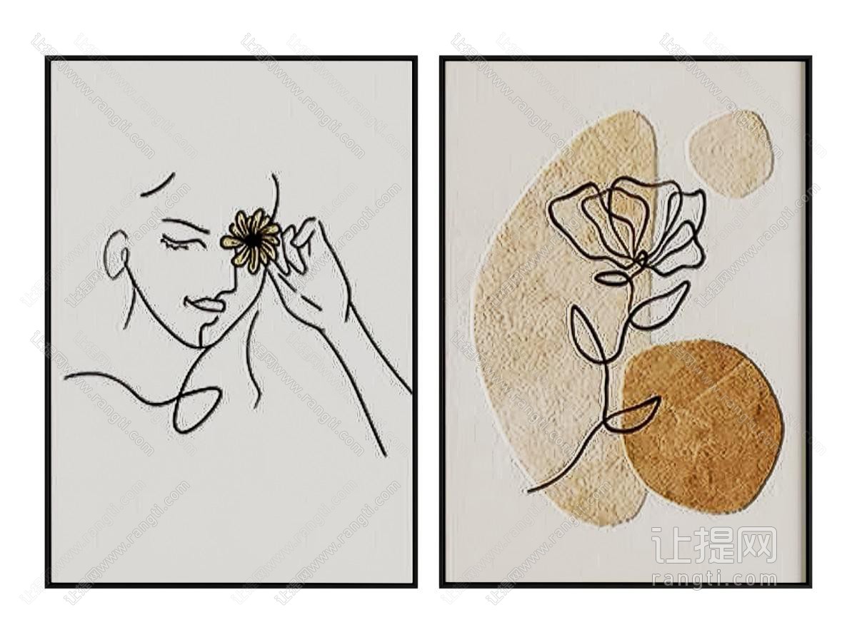 现代奶油风装饰画
