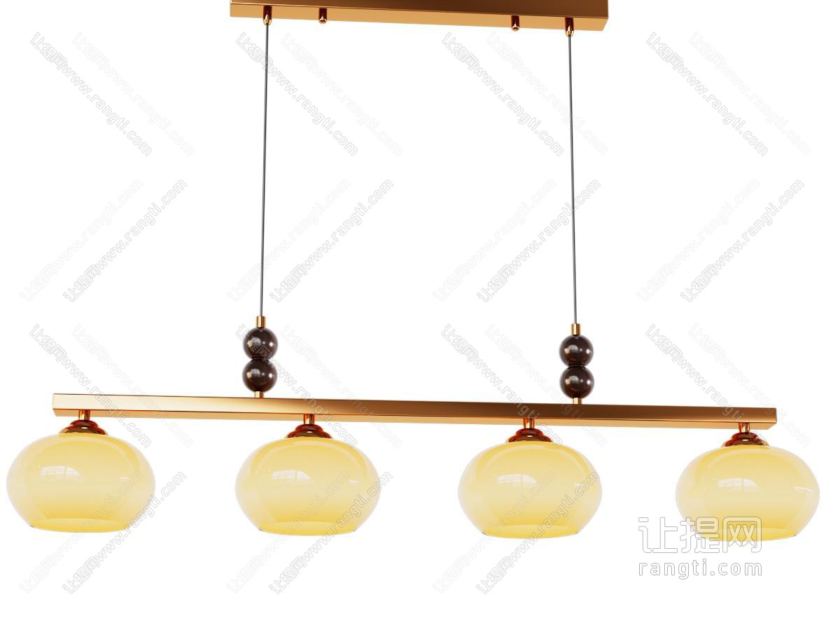 复古中古风条形吊灯