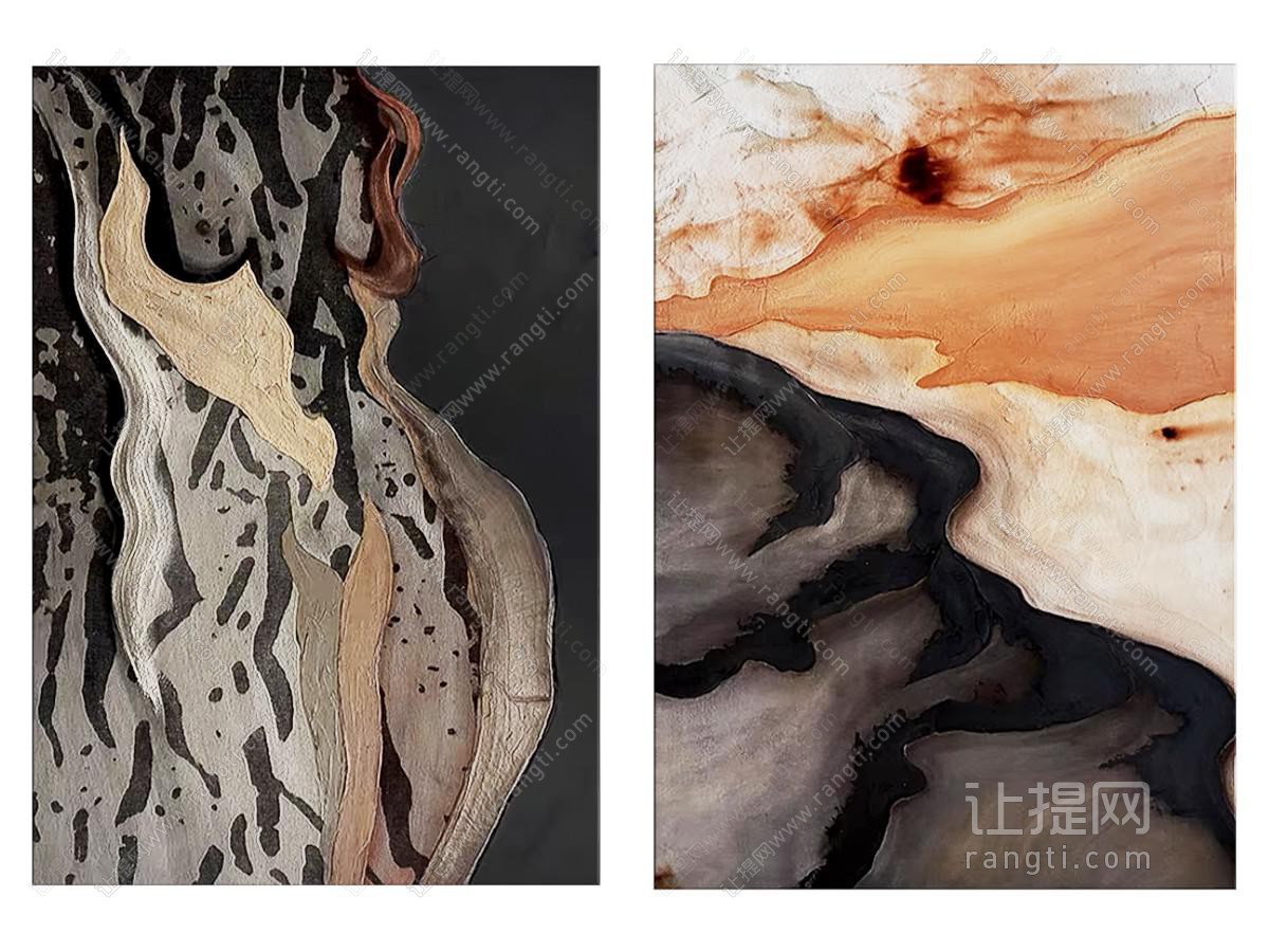 侘寂油画 肌理画 装饰挂画