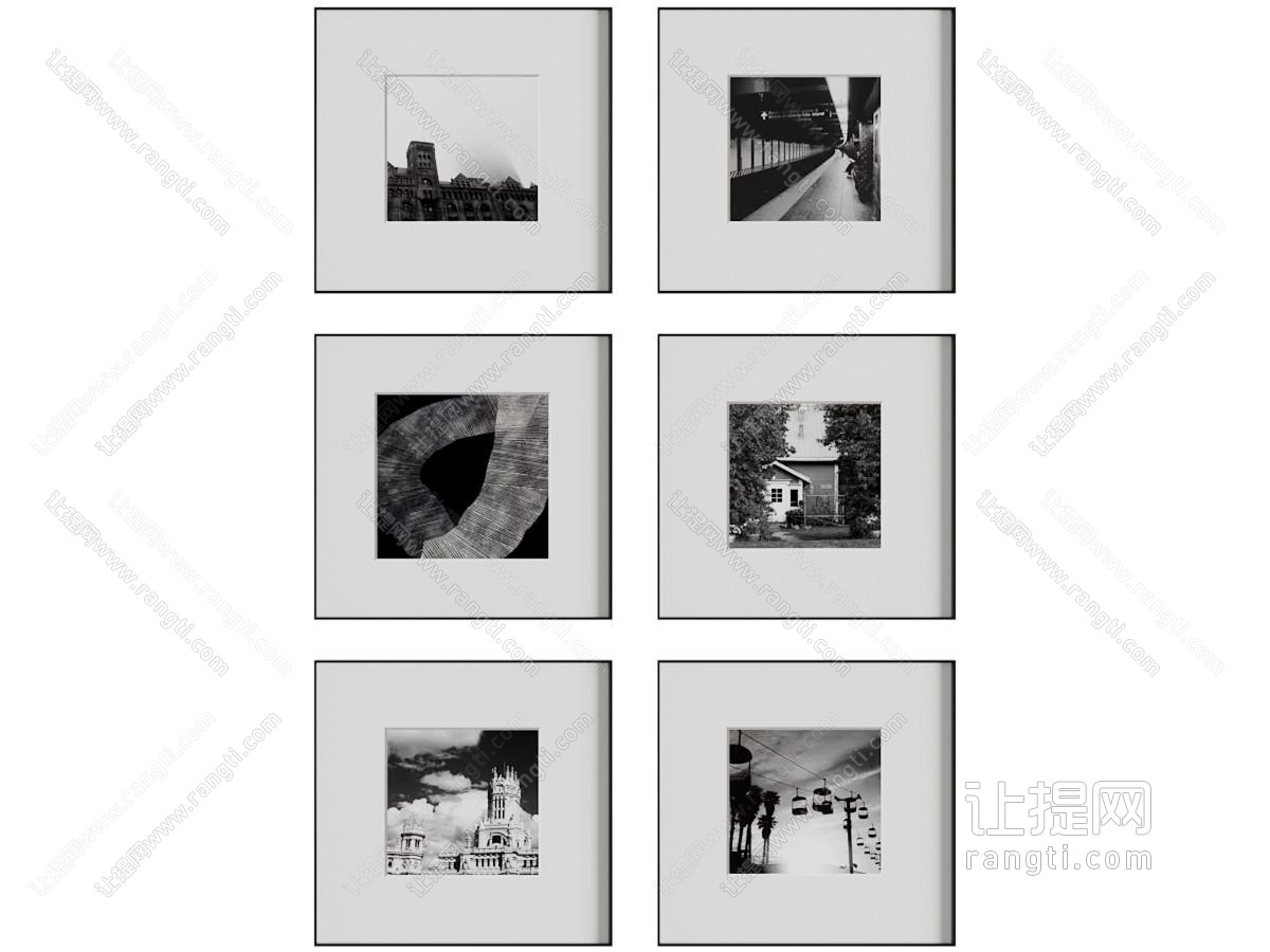 现代抽象画 装饰画 建筑画