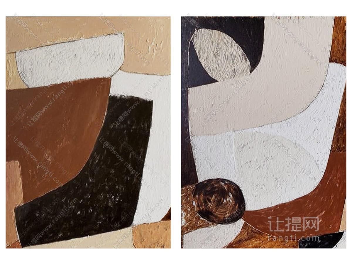 侘寂艺术画 肌理画 装饰挂画