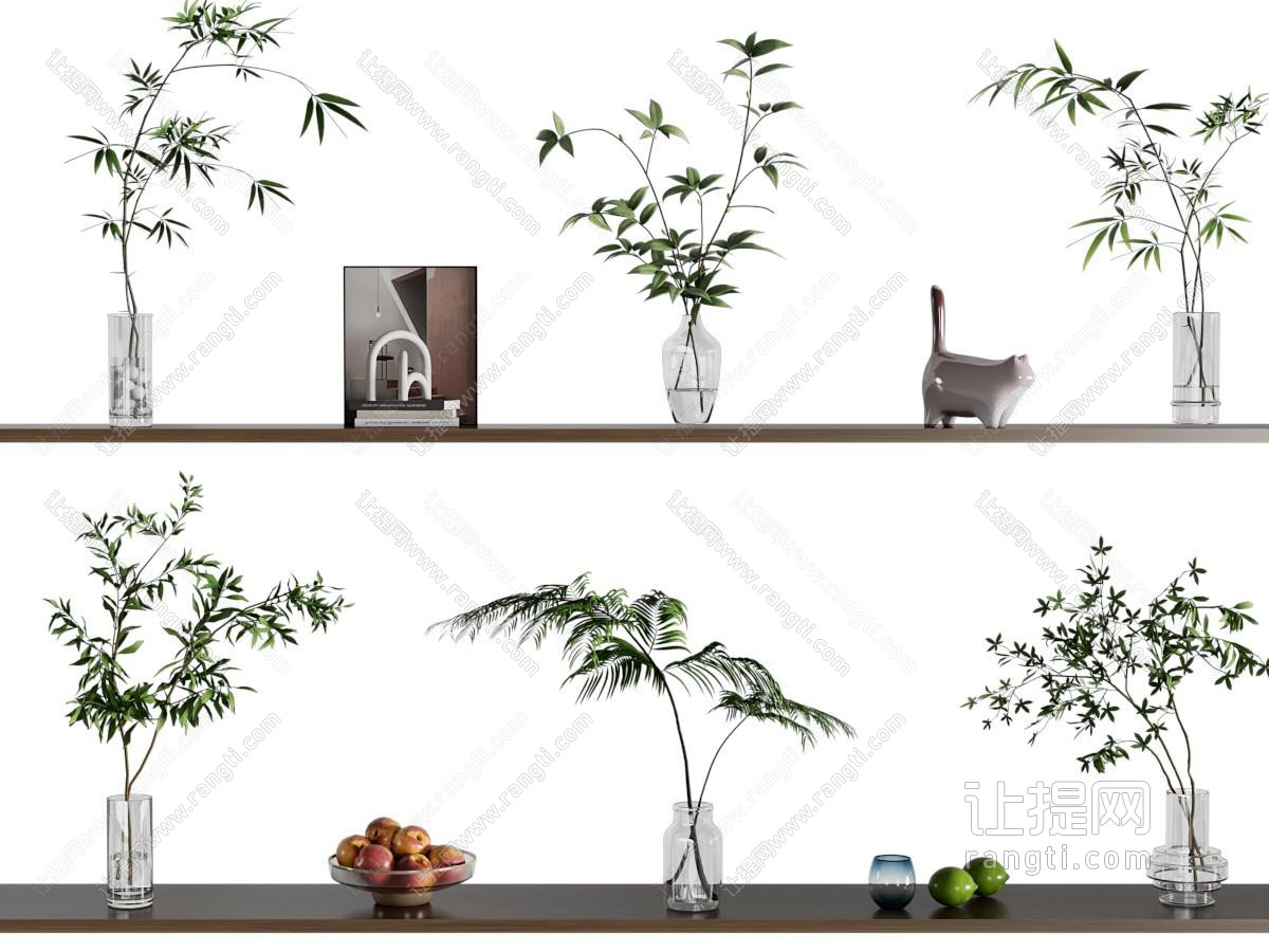 现代花瓶花卉