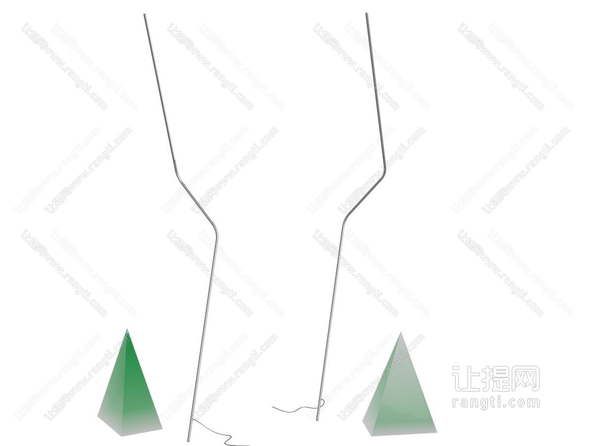 现代极简金属落地灯