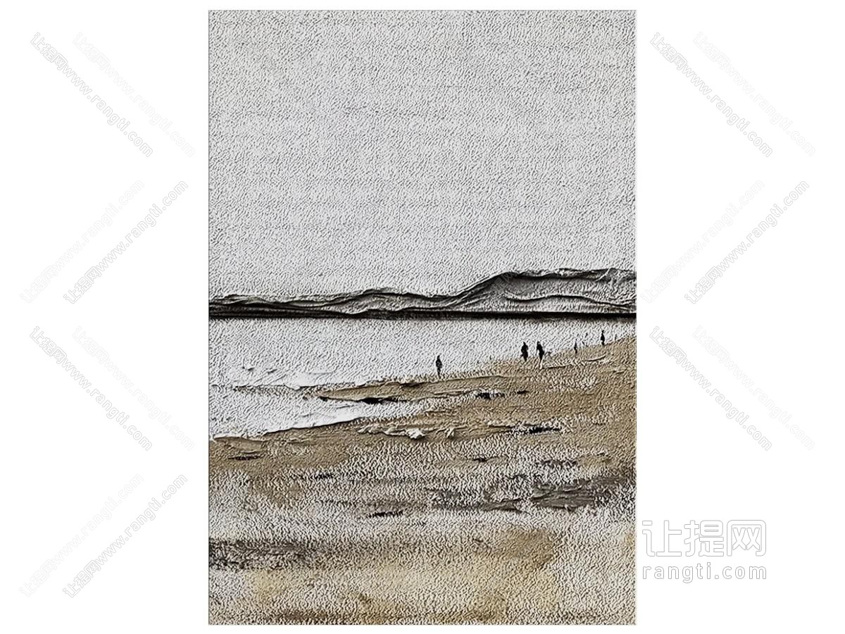 现代装饰画 浪花画 海边油画