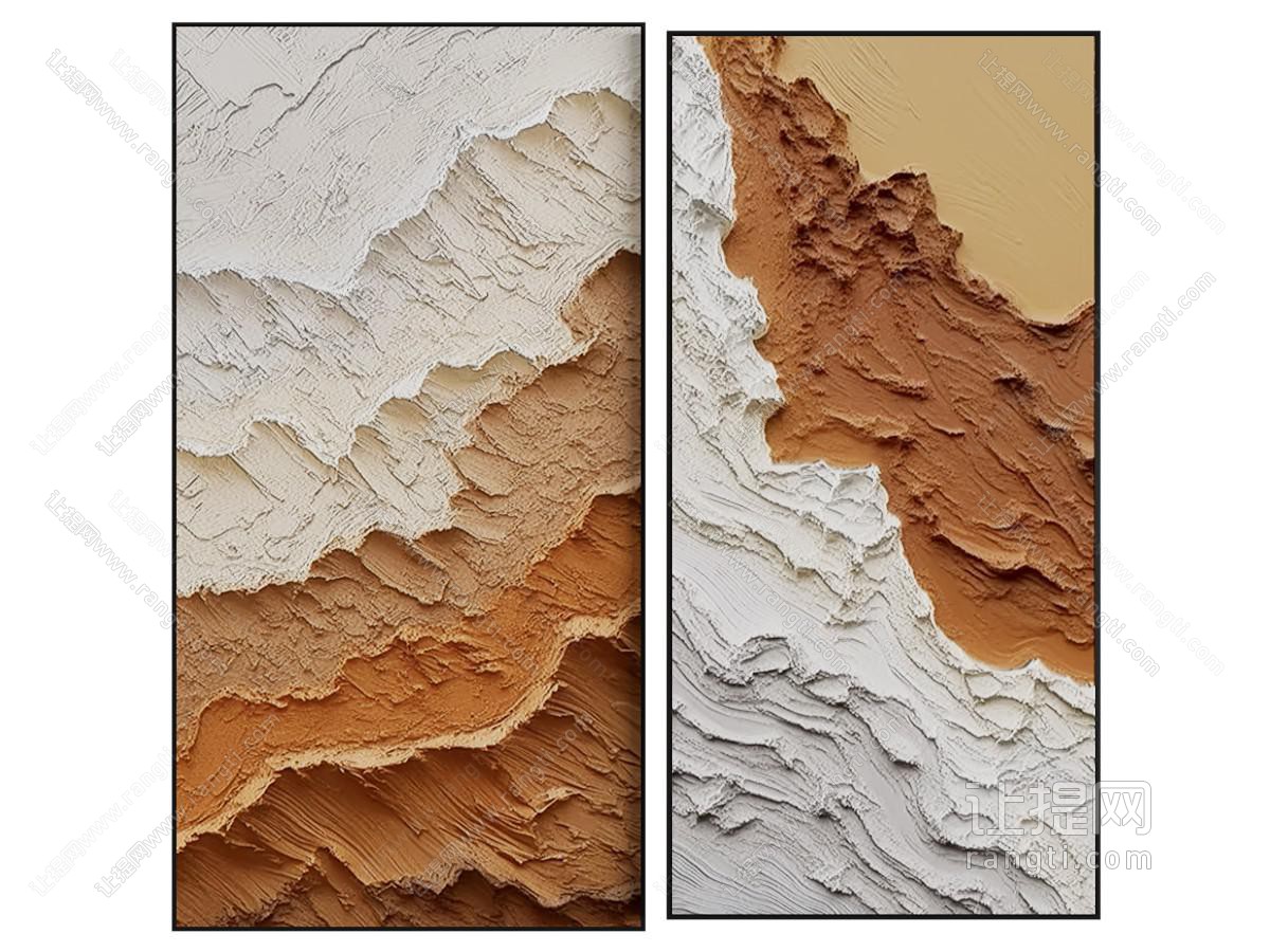 侘寂画 装饰画 油画 肌理画