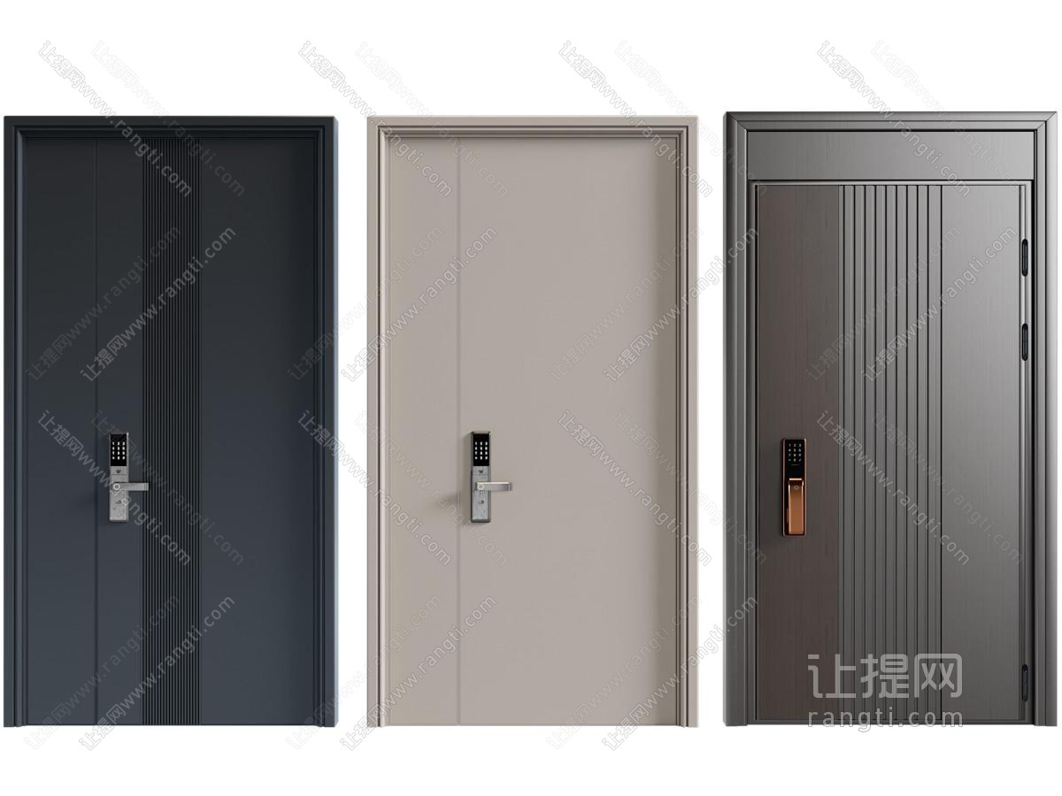 现代密码锁防盗门 入户门 平开门