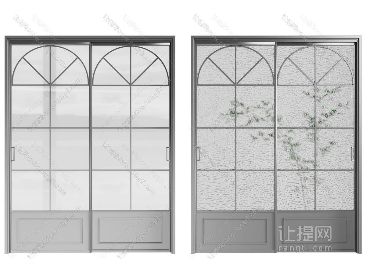 法式厨卫门 玻璃门 推拉门