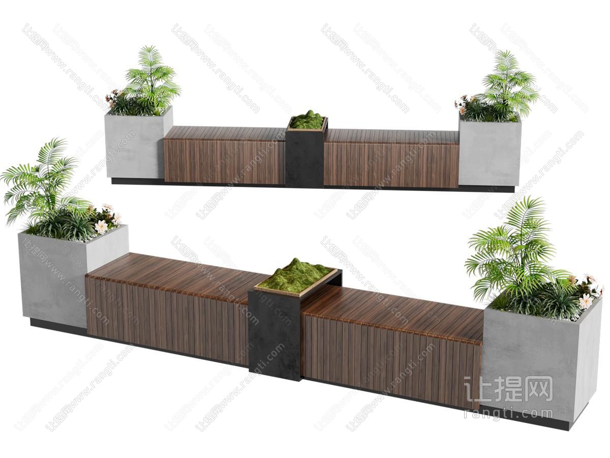 现代景观长椅 户外椅