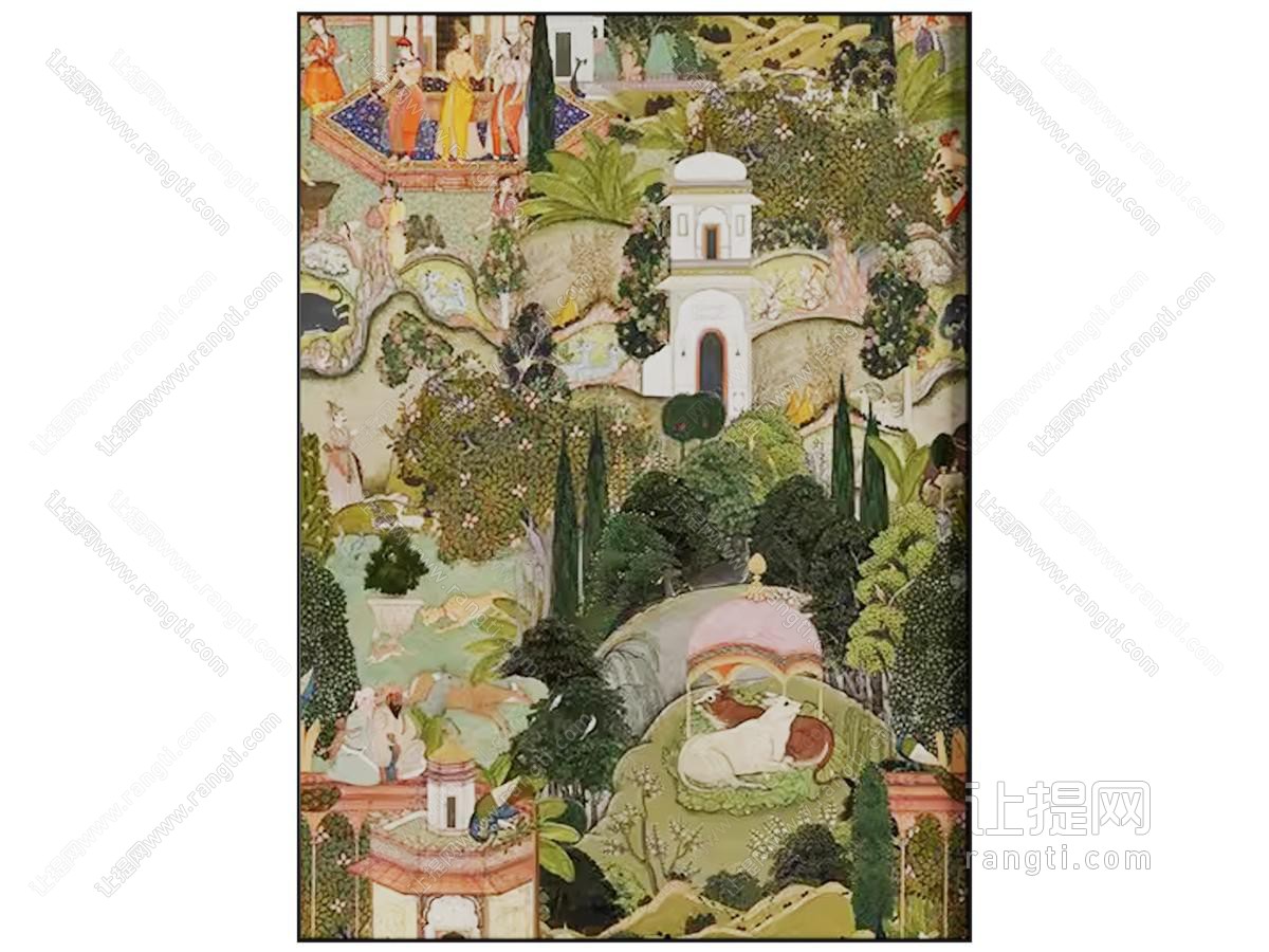 儿童画 卡通画 城堡画 装饰画