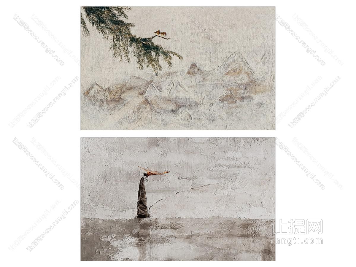 侘寂风抽象装饰画