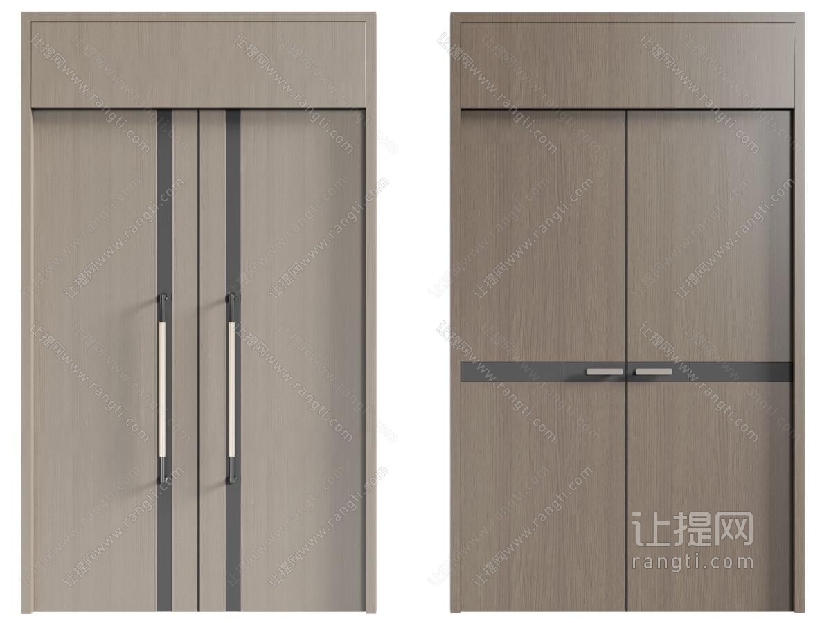 现代双开门 木门 室内门 通顶门