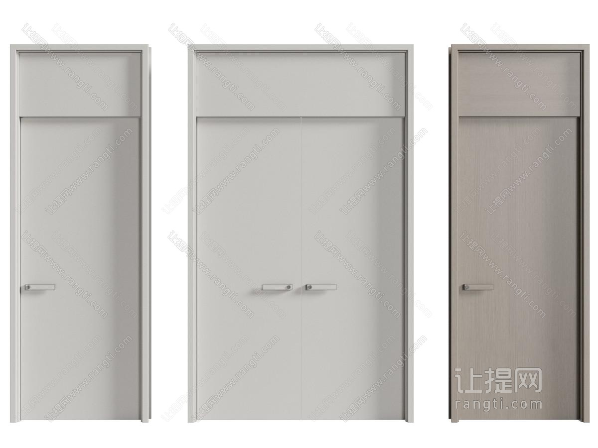 现代木门 房门 双开门 平开门