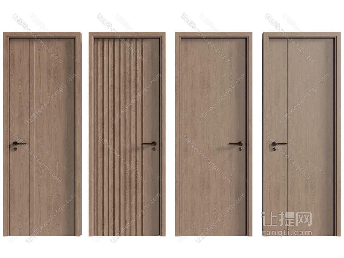 现代木门 房门 平开门