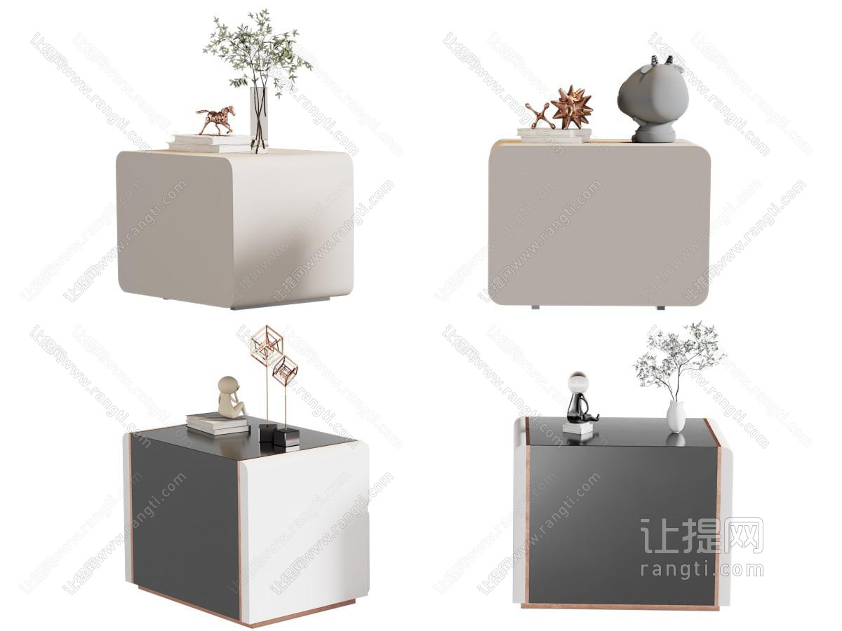 现代床头柜