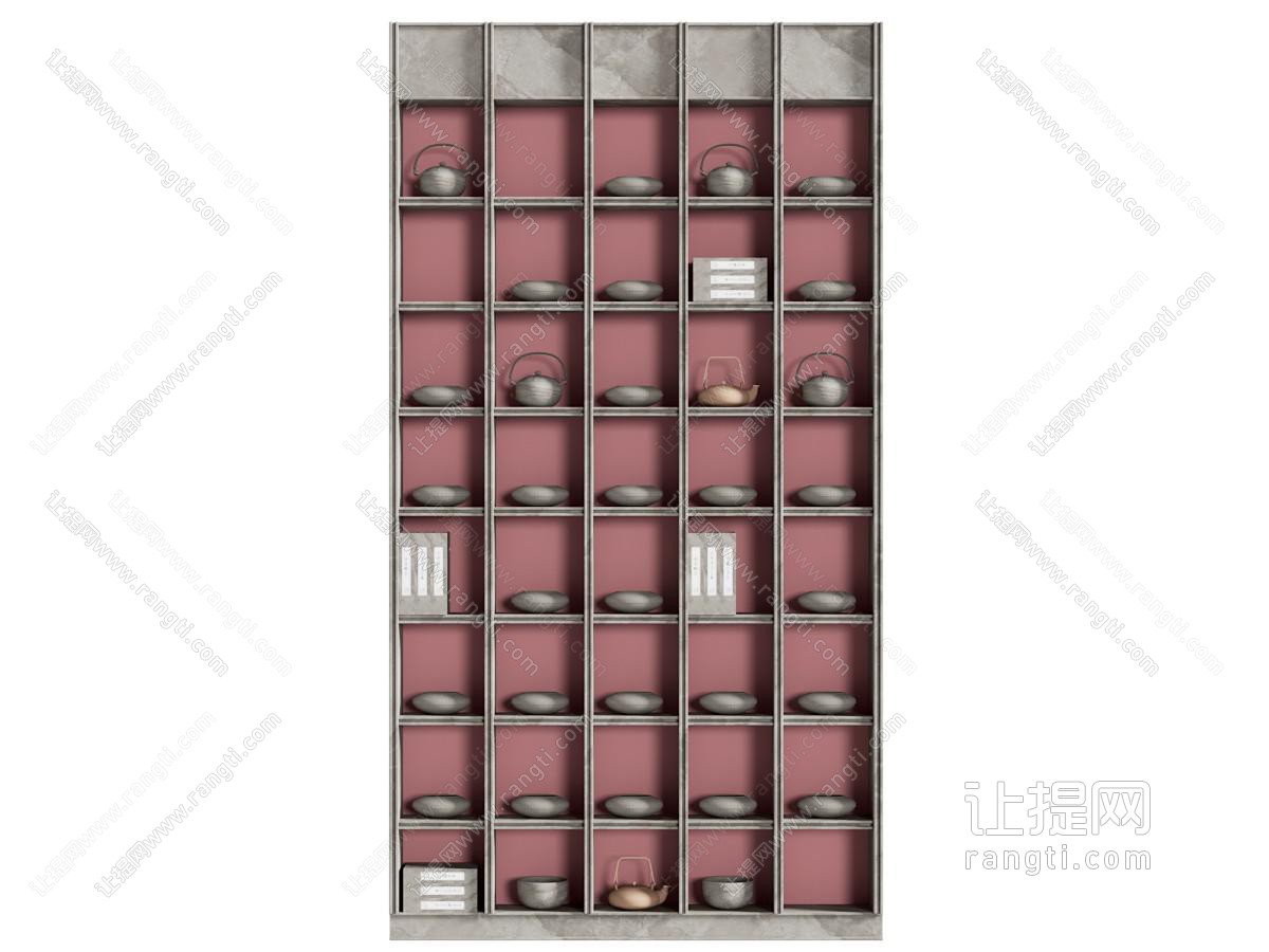 新中式茶具装饰柜 展柜