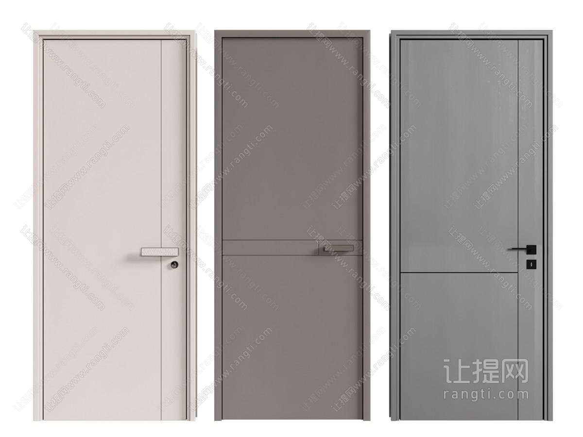 现代奶油单开门
