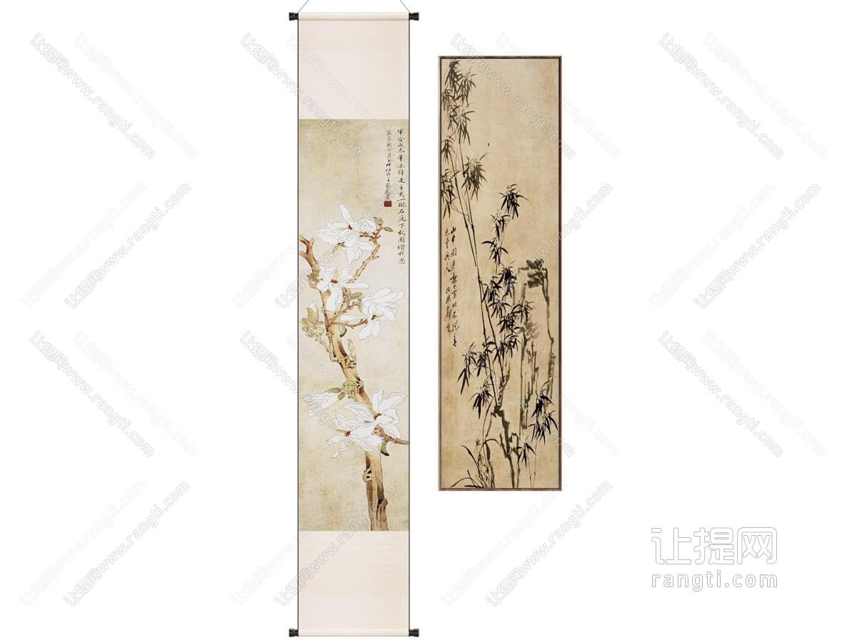 新中式挂画 画卷