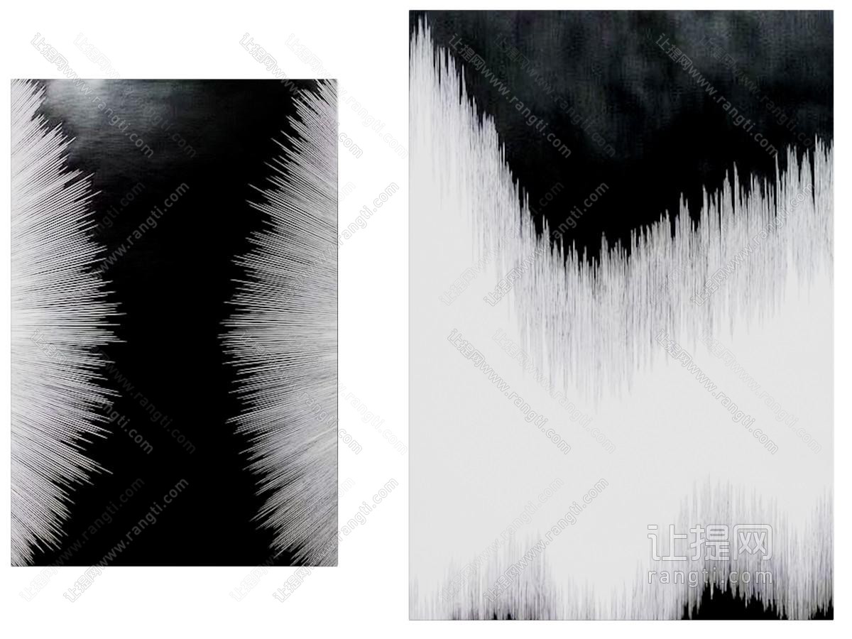 现代极简抽象挂画 黑白抽象画 肌理画 艺术挂画