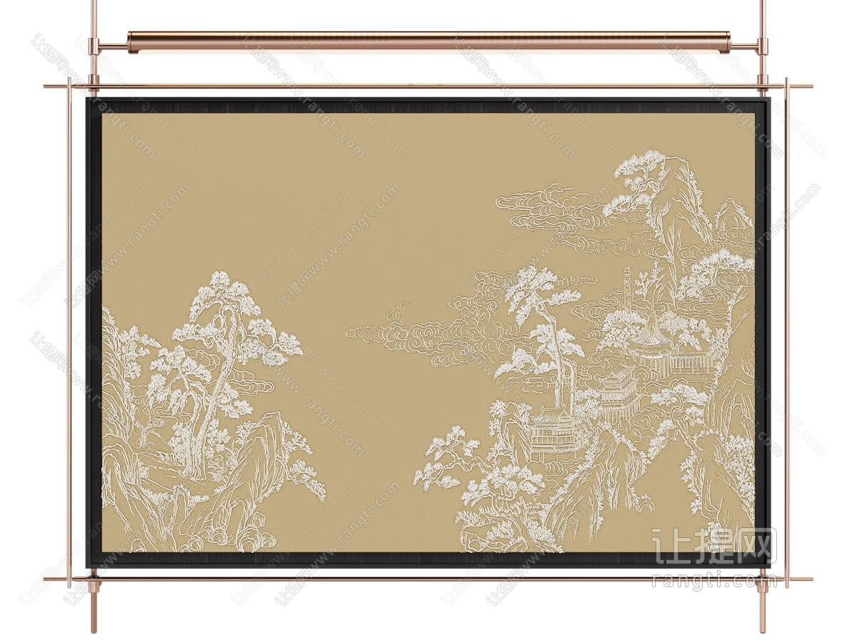 新中式装饰画 植物画 艺术画