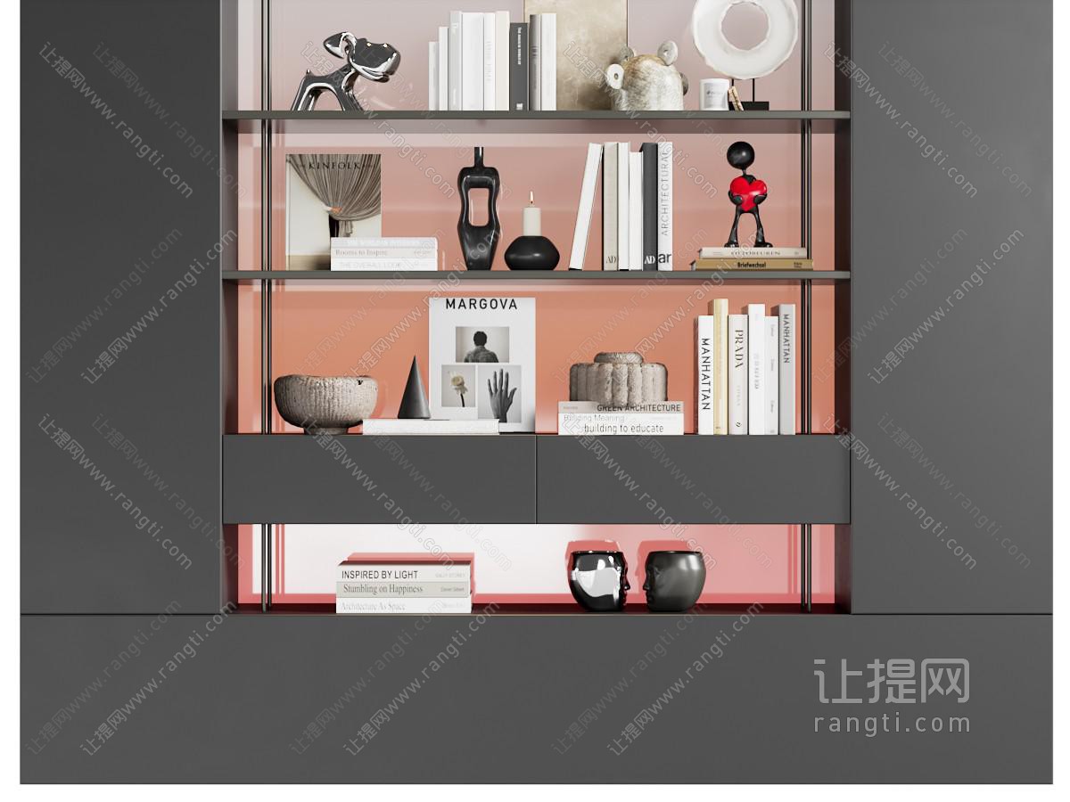 现代中古摆件组合