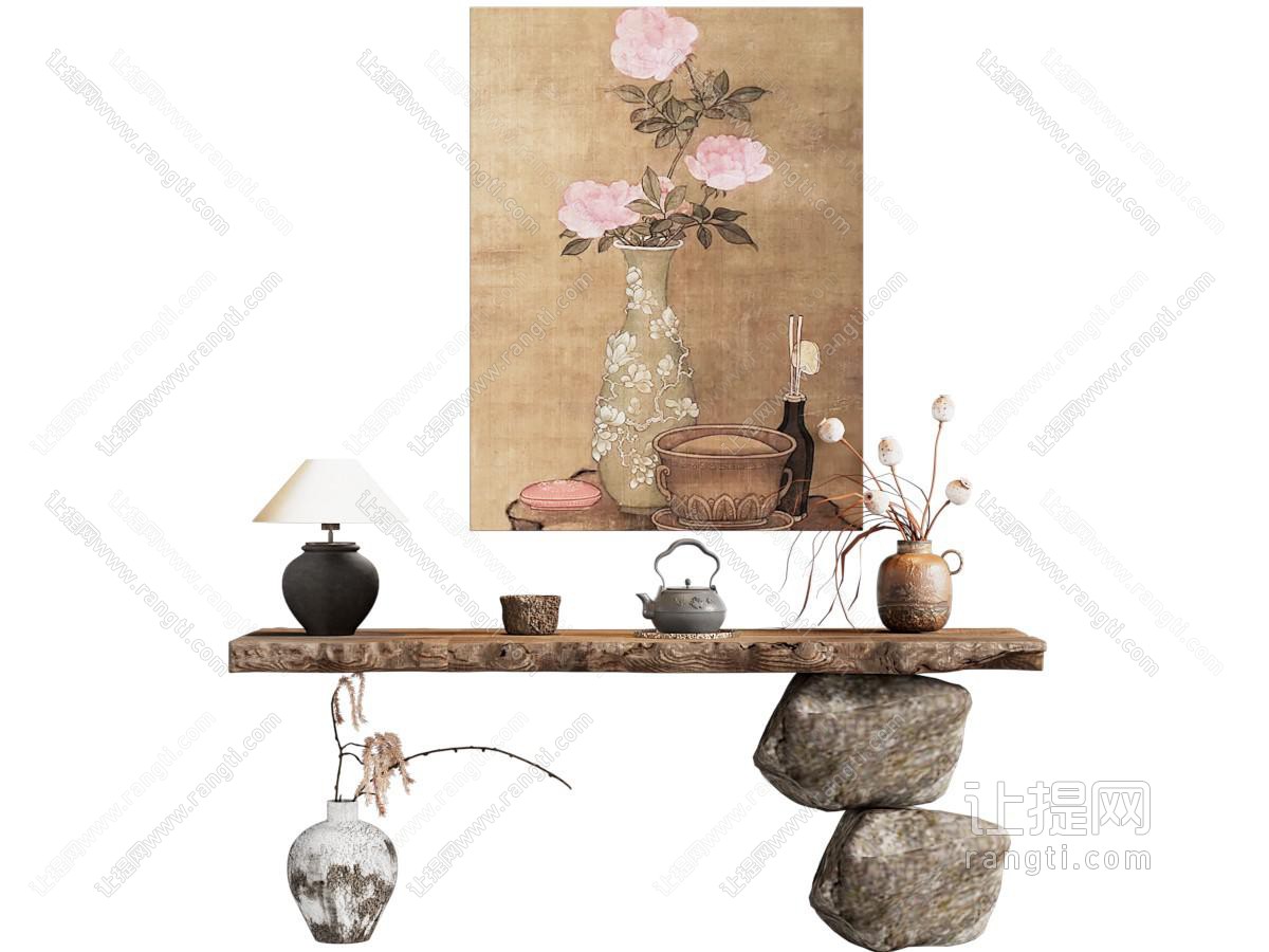 侘寂中古风装饰挂画