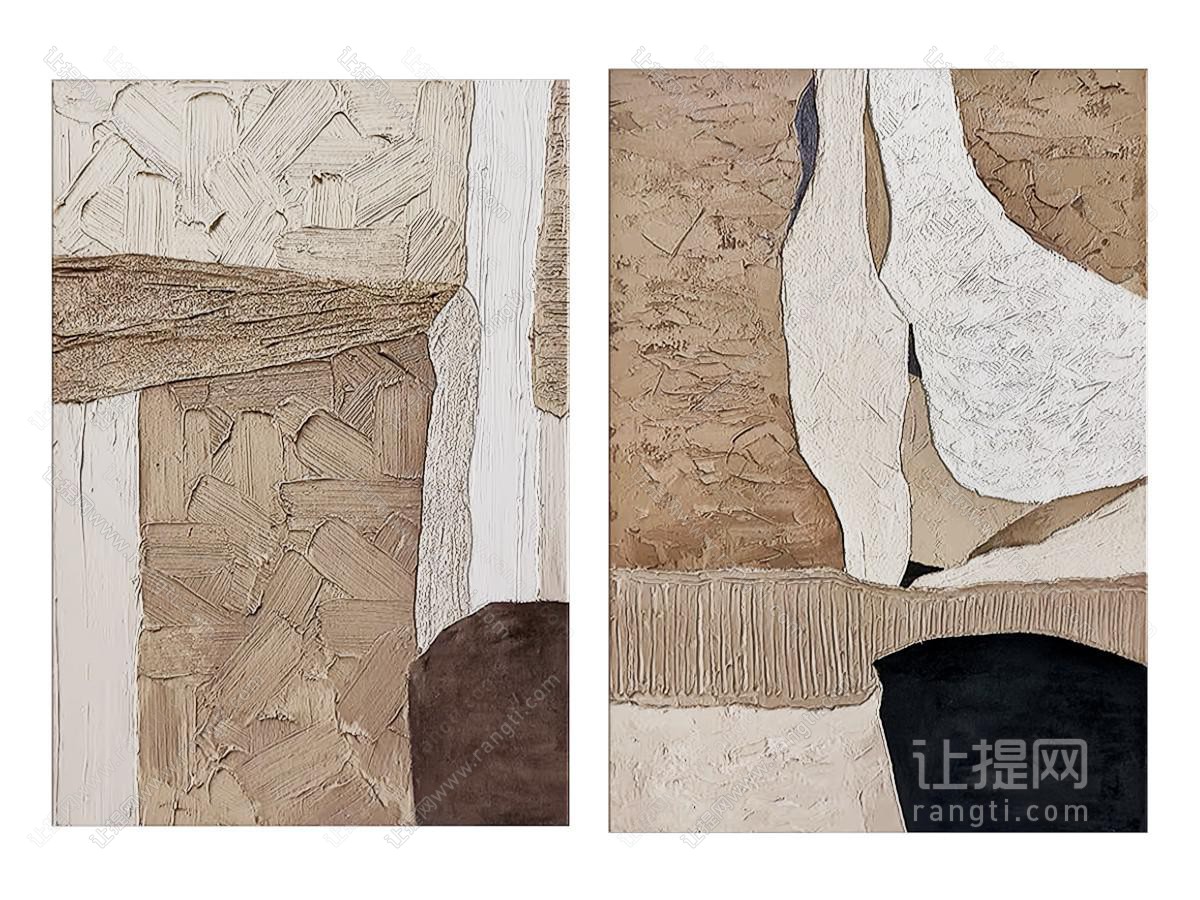 现代装饰画 肌理画 挂画