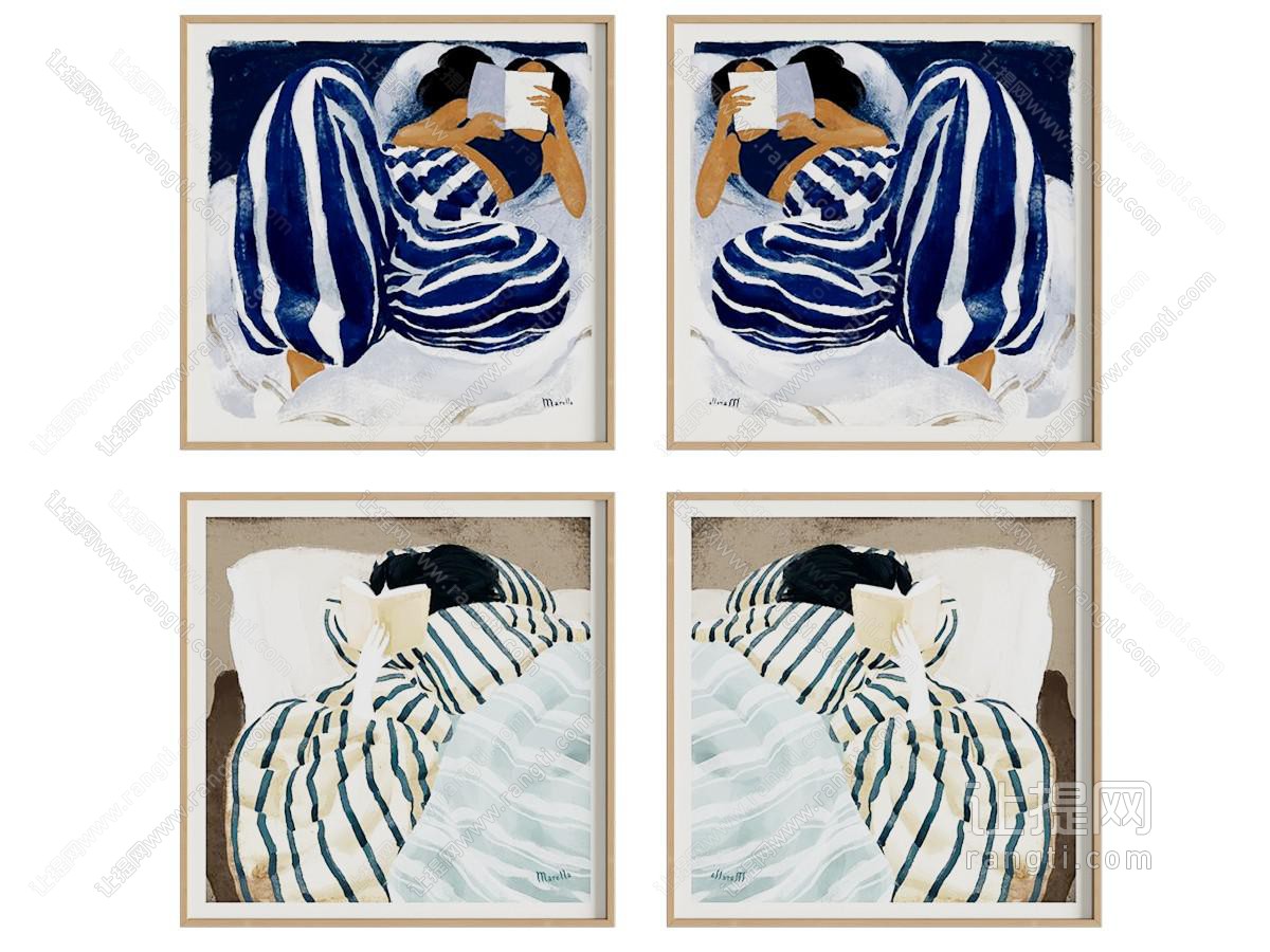 侘寂画 人物画 肌理画 装饰画