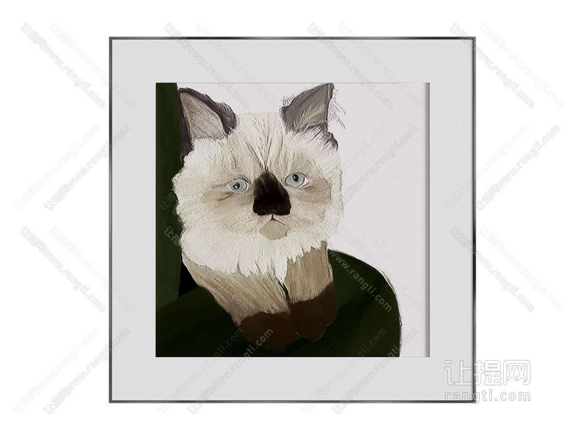 油画 猫咪画 装饰画