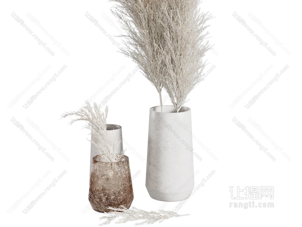 现代麦穗干支花瓶花艺