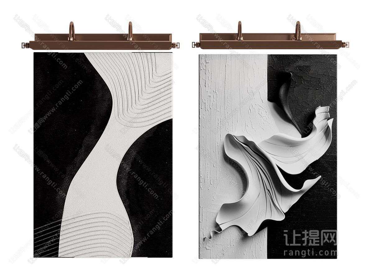 意式轻奢挂画 油画 肌理画 抽象画