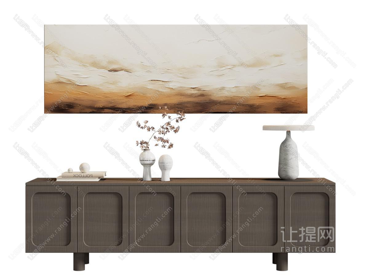 奶油侘寂挂画