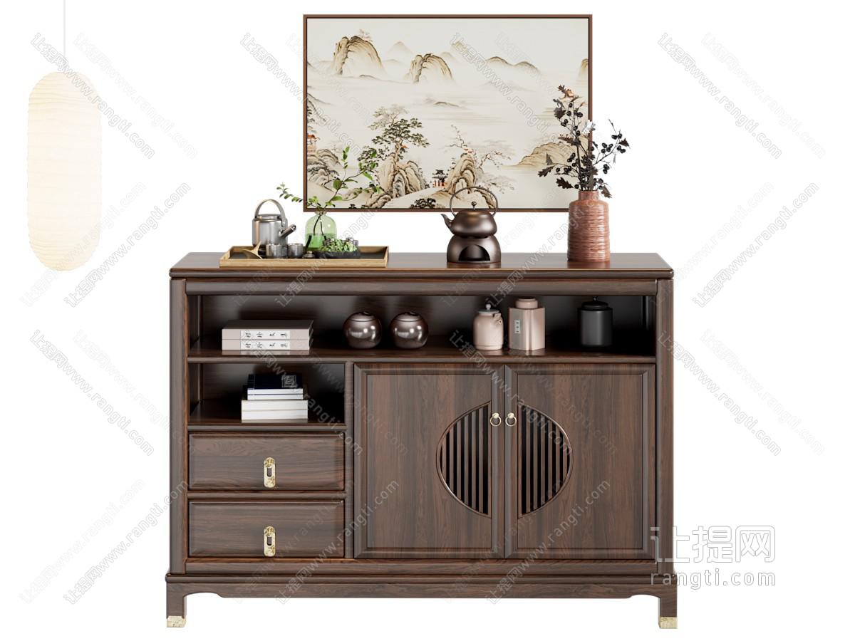 新中式中古茶柜