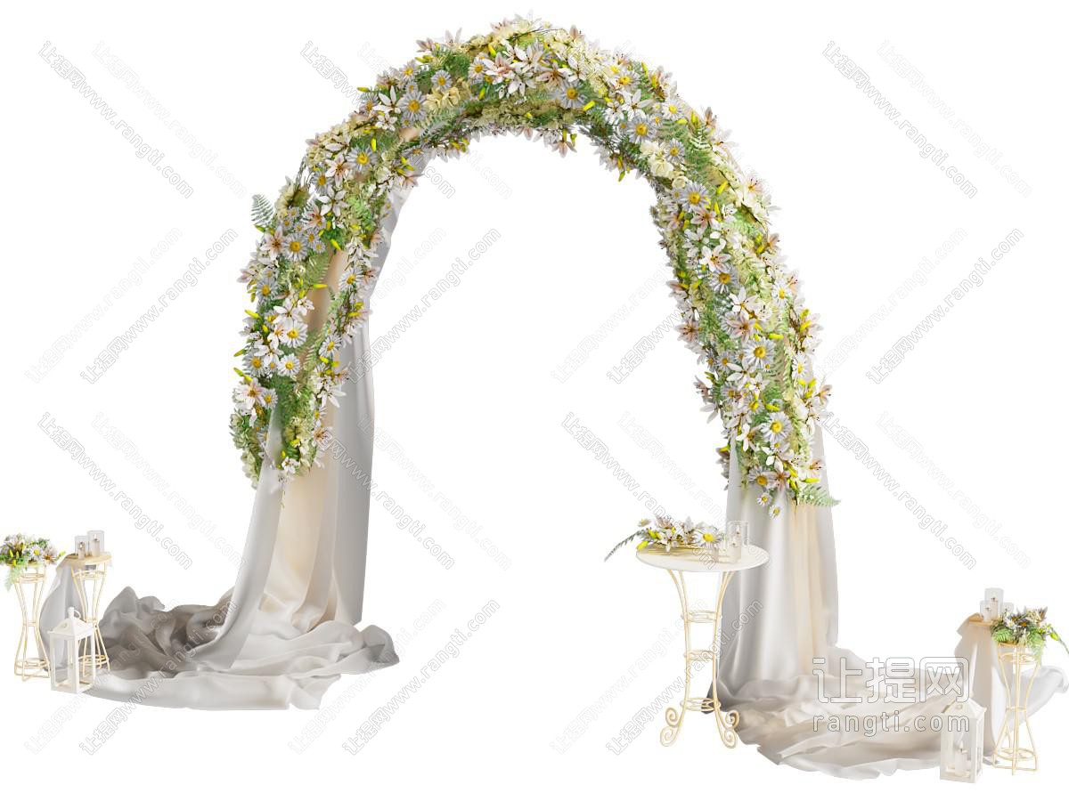 婚礼拱门 花艺 美陈