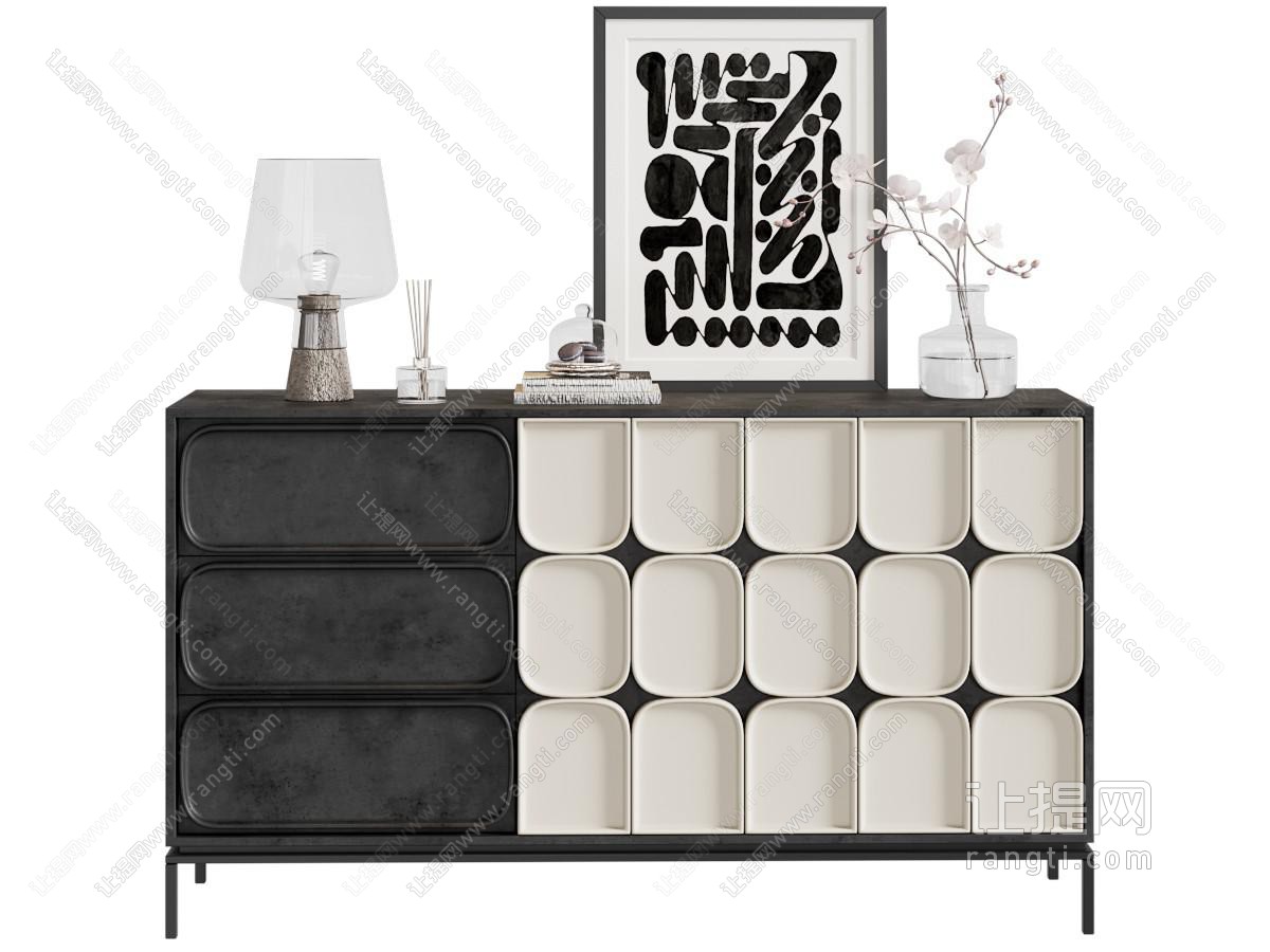 寂边柜玄关柜 端景柜