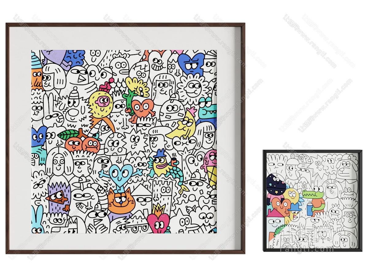 现代极简挂画 侘寂中古风挂画 奶油风装饰画 意式挂画