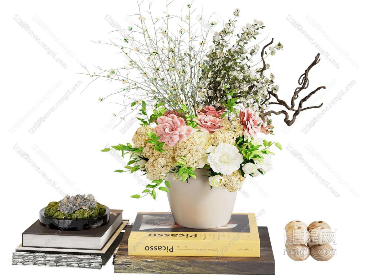 现代花瓶 花 花艺 书籍 摆件 饰品 花瓶摆件 现代花瓶花艺