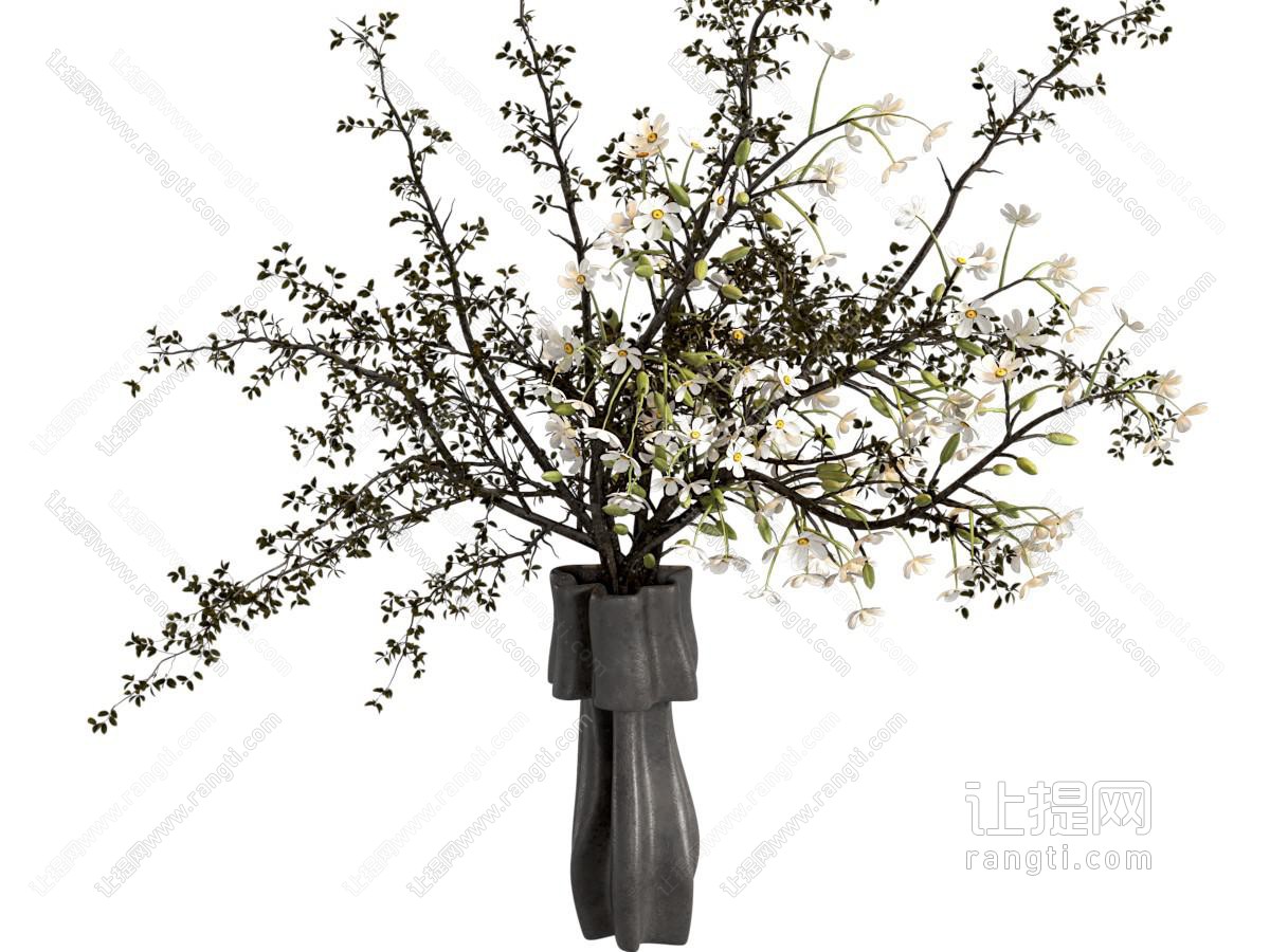 现代花艺 现代树枝花束 花瓶花艺