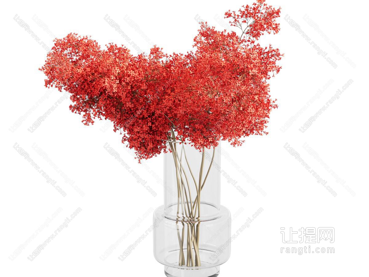 现代插花玻璃花瓶