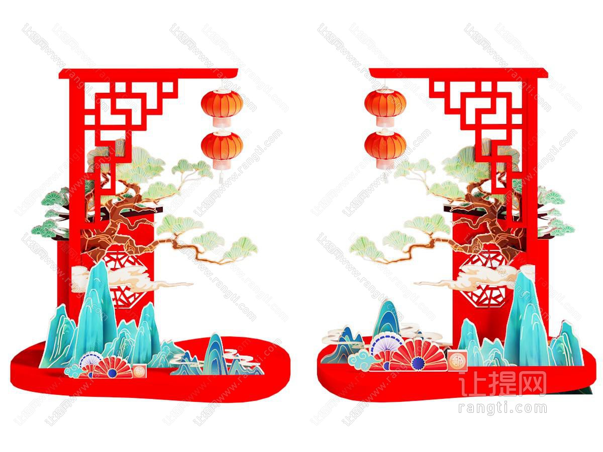 国潮商业国风节日打卡