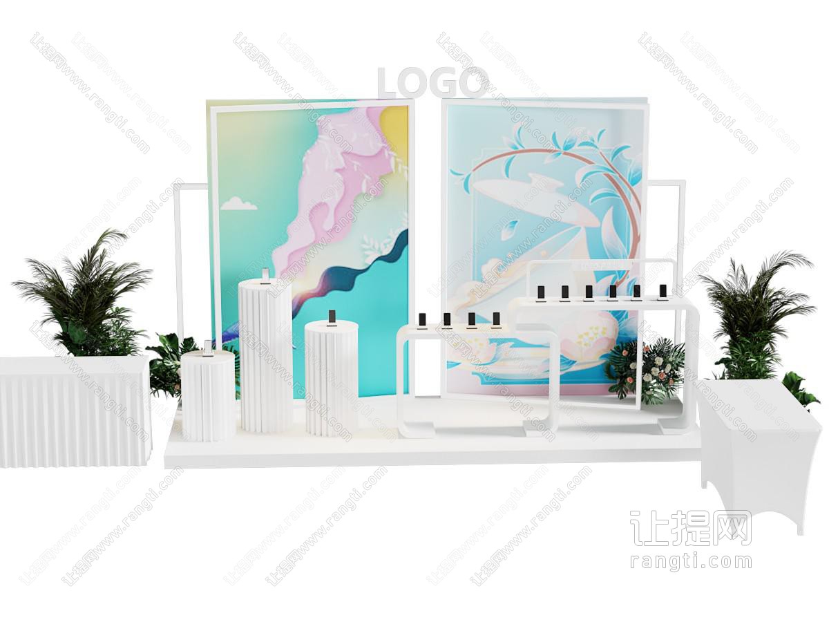 造型打卡点 产品展示区 展架造型打卡