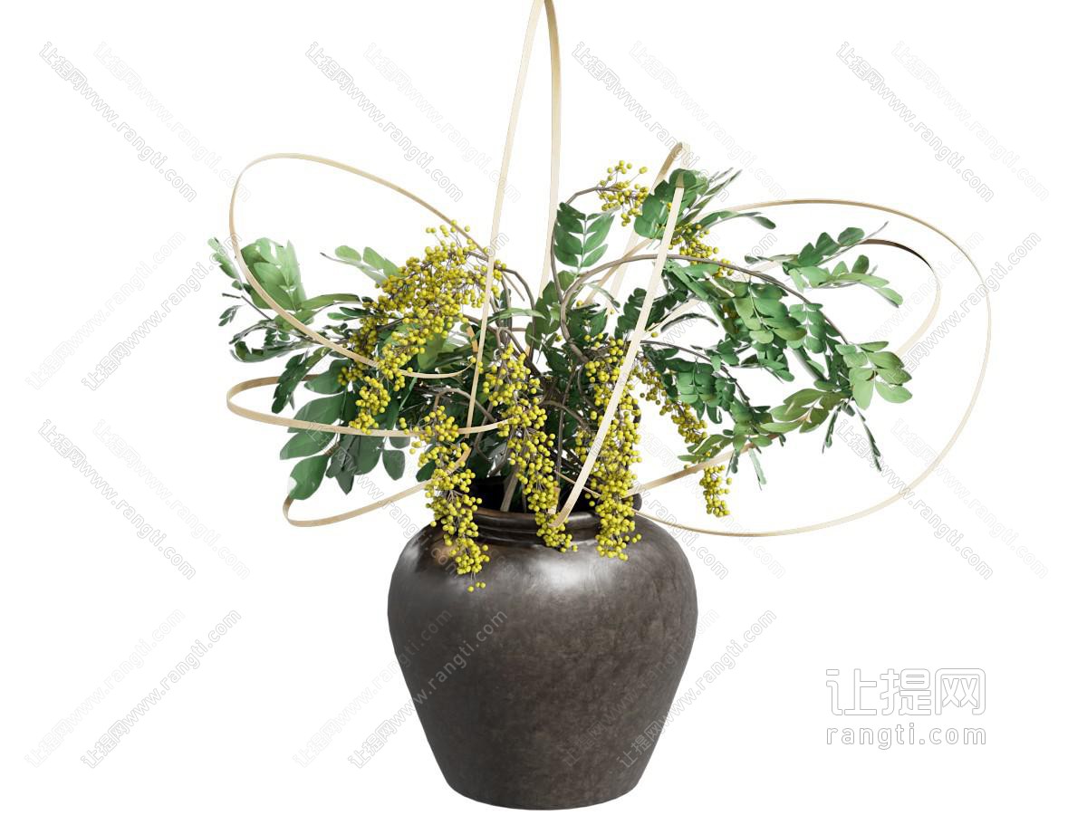 花瓶花艺插花干支