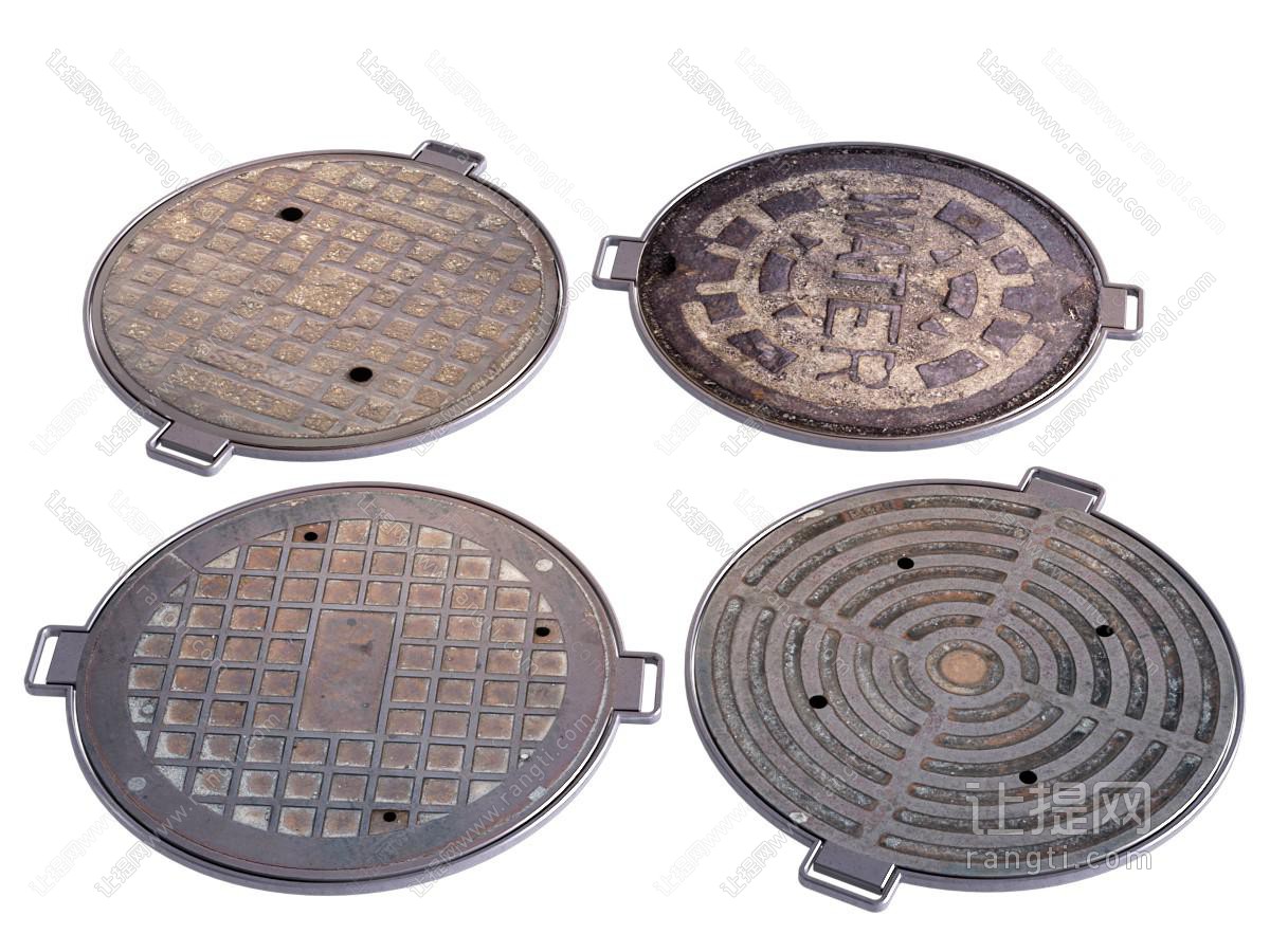 现代景观小品 马路井盖 雨水井盖 下水道井盖 排水口