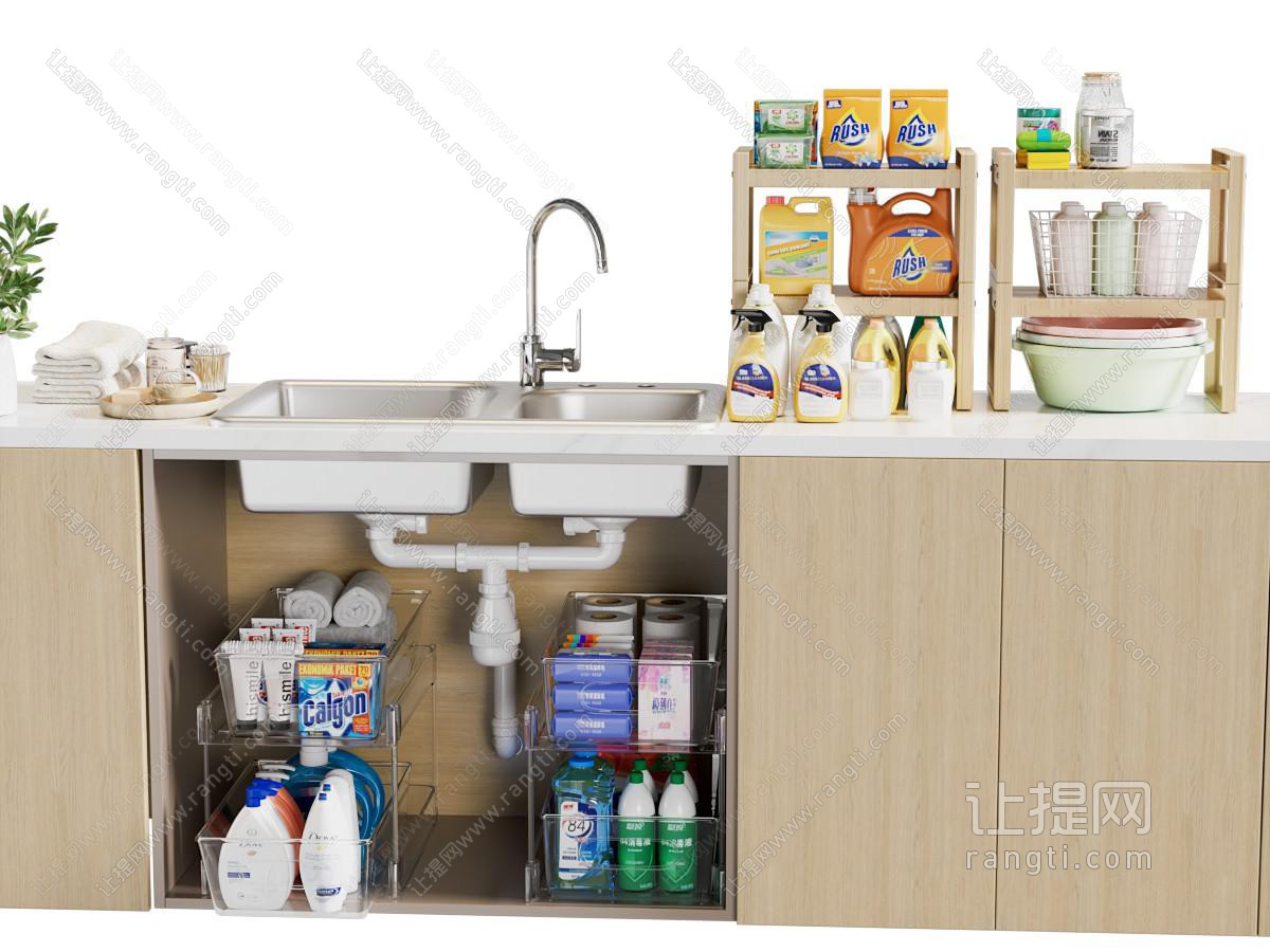 洗手台 卫浴用品 置物架脸盆 洗发水洗衣液 洗漱用品