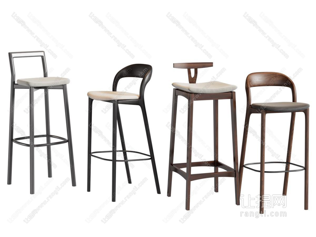 新中式中古吧椅