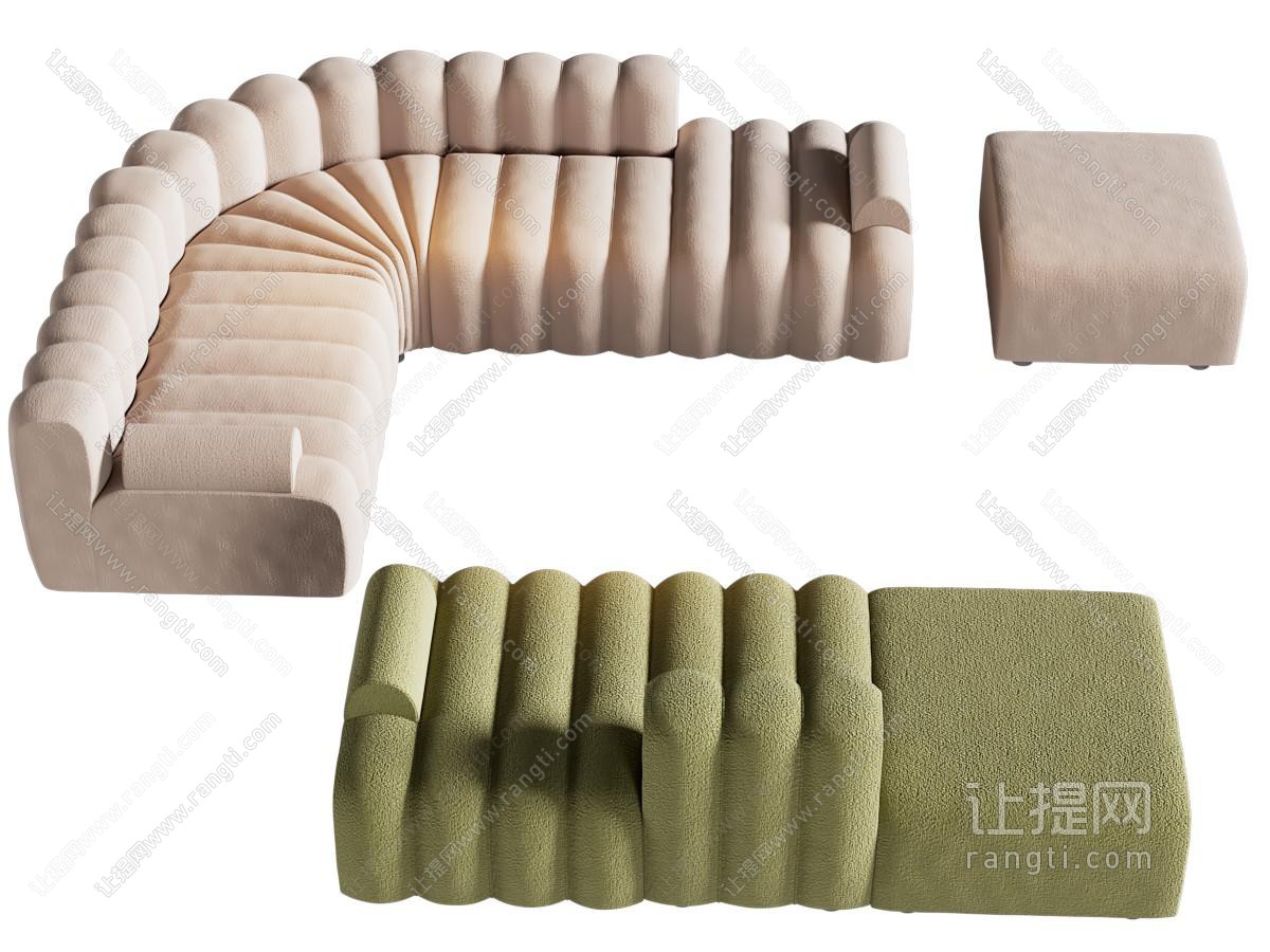 现代拼接沙发组合