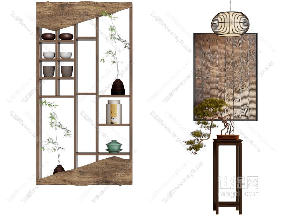 侘寂中古茶柜