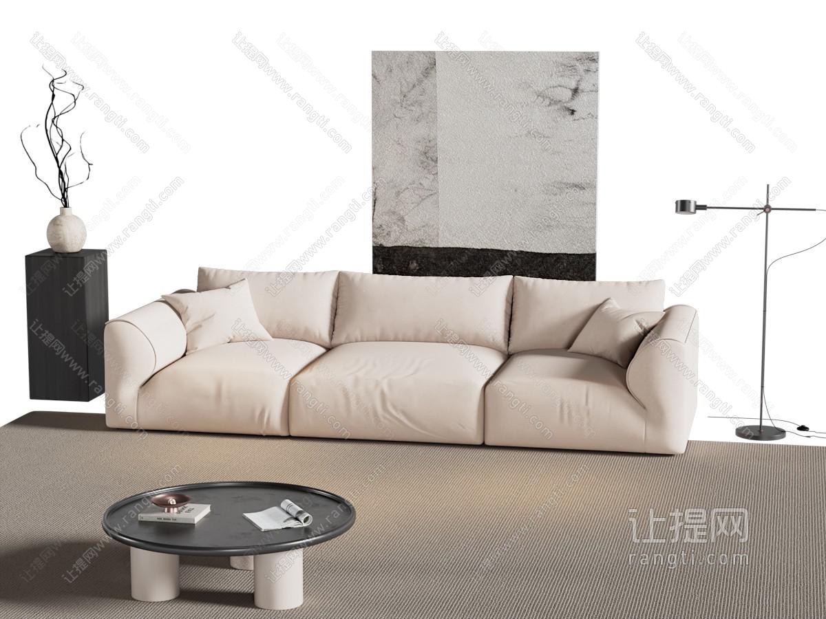 三人沙发 皮革沙发