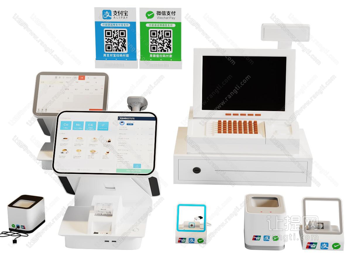 收银用品 收银机 收款码 收银电脑