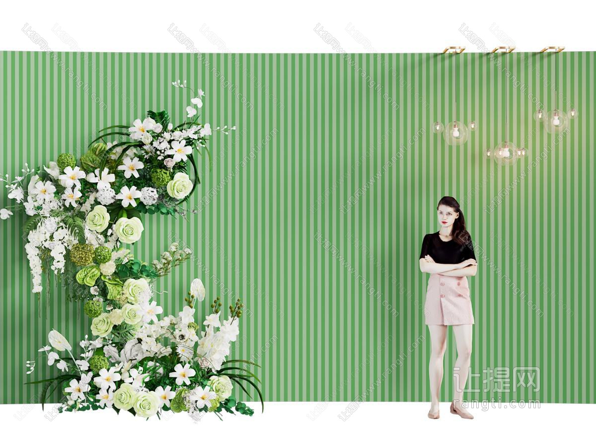 花艺合影美陈拍照区