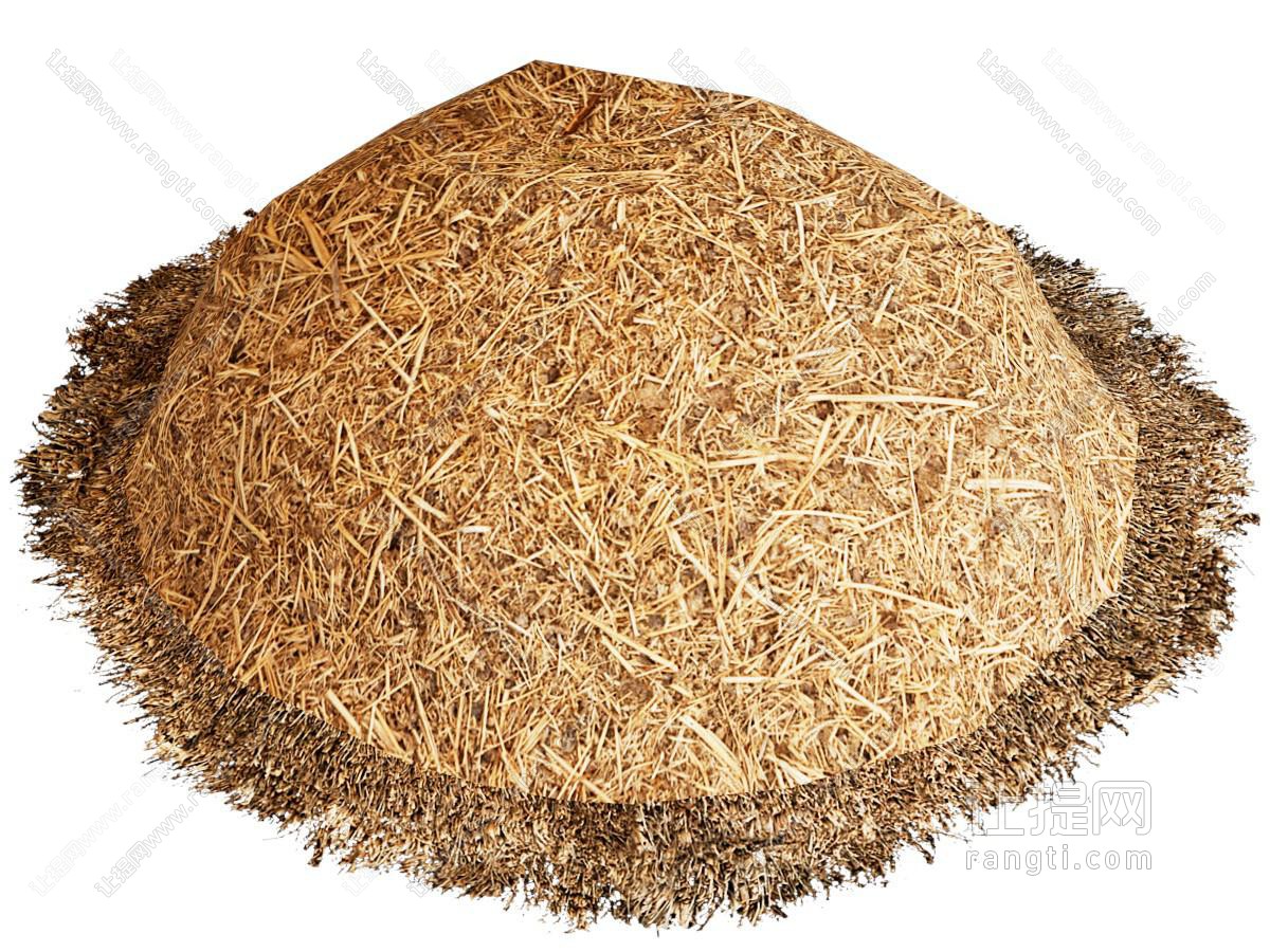 现代草堆 干草堆 干草地 草地